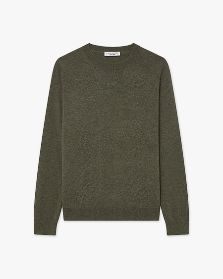 Women's Tribeca Crew Neck Sweater - Green Cashmere