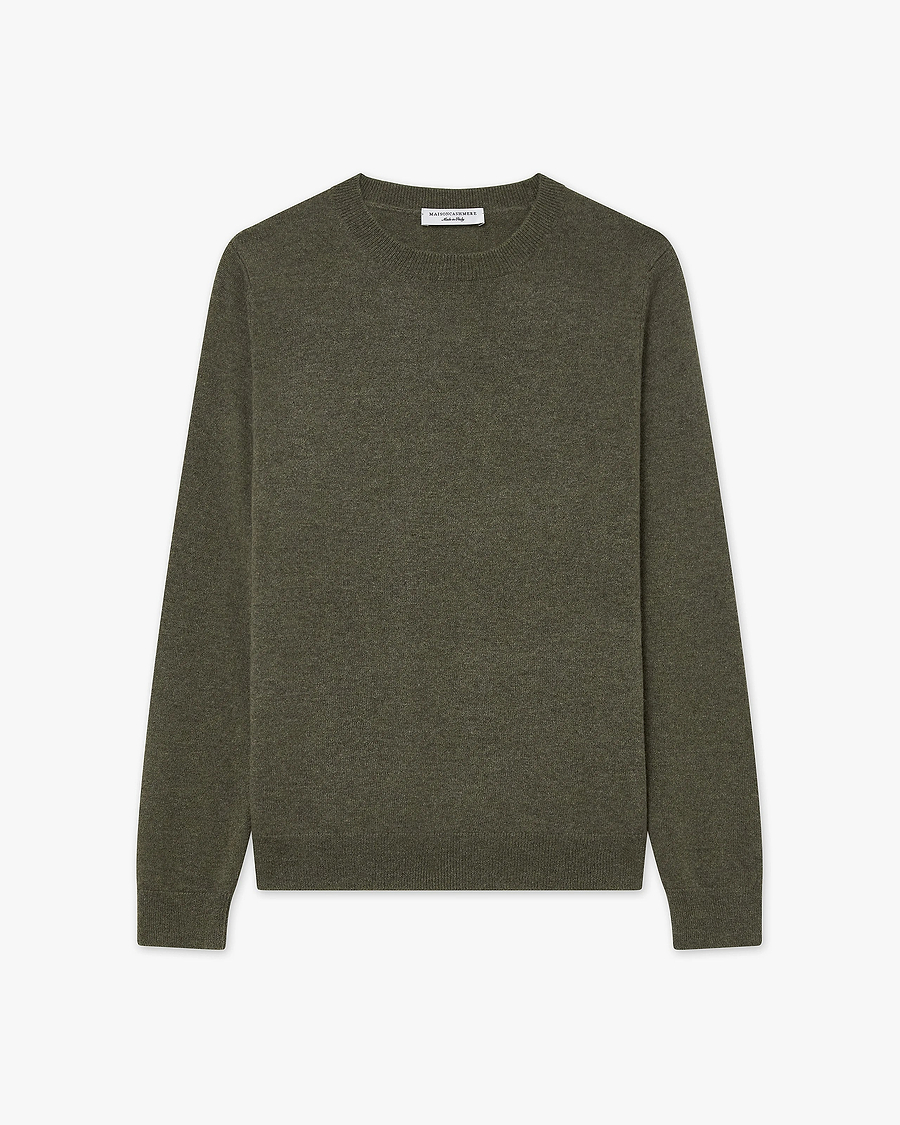 Women's Tribeca Crew Neck Sweater - Green Cashmere