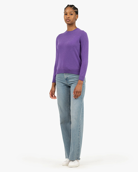 Women's Tribeca Crew Neck Sweater - Purple Cashmere
