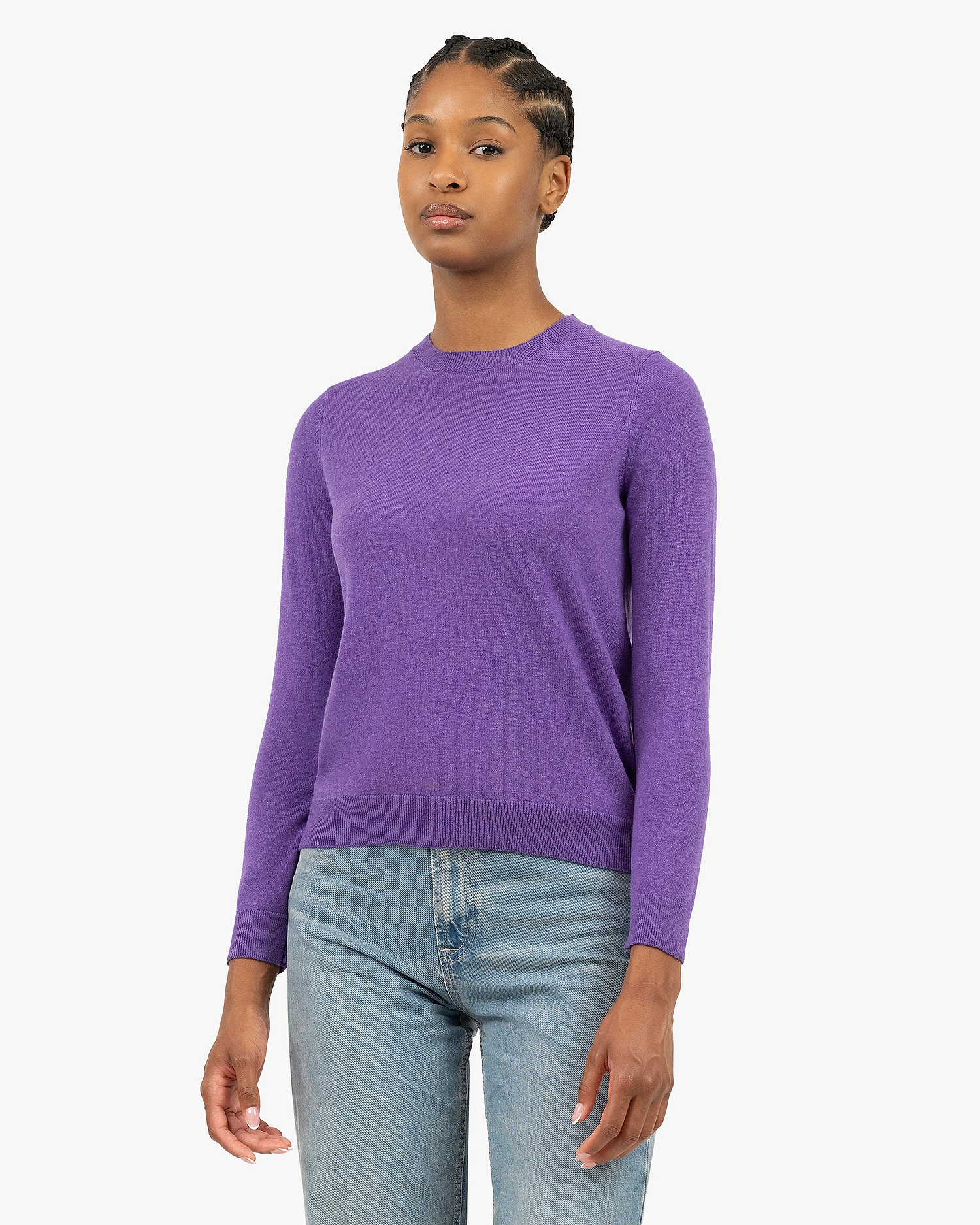 Women's Tribeca Crew Neck Sweater - Purple Cashmere