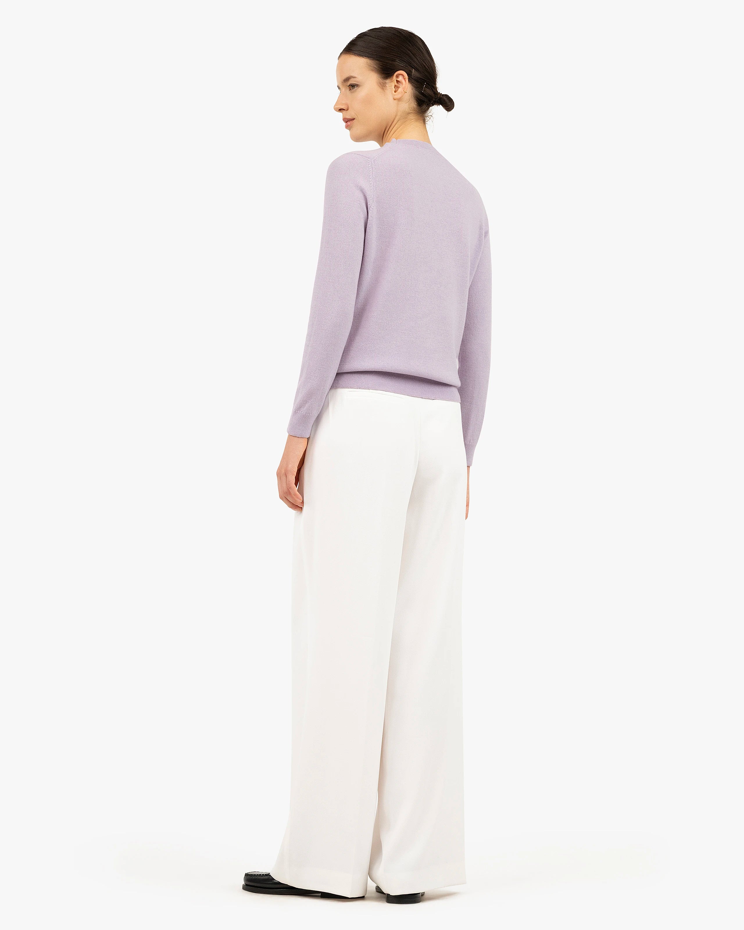 Women's Tribeca Crew Neck Sweater - Lilac Cashmere