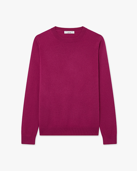 Women's Tribeca Crew Neck Sweater - Magenta Cashmere