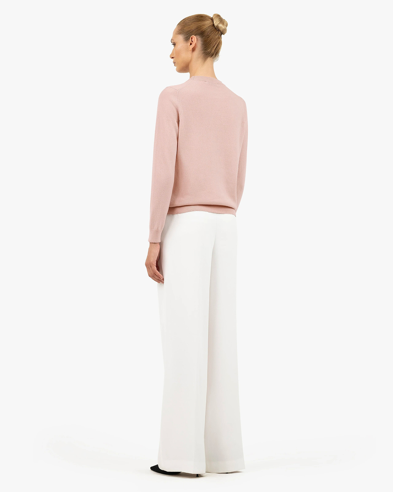 Women's Tribeca Crew Neck Sweater - Rose Cashmere