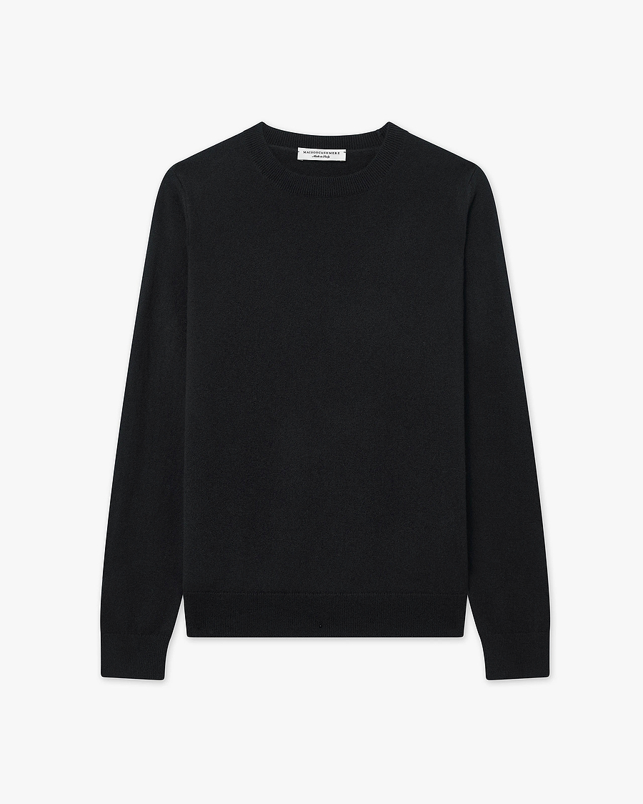 Women's Tribeca Crew Neck Sweater - Black Cashmere