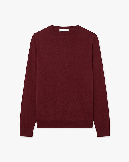 Women's Tribeca Crew Neck Sweater - Bordeaux Cashmere