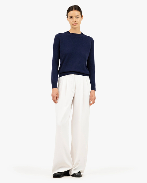 Women's Tribeca Crew Neck Sweater - Blue Cashmere