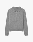 Tribeca Polo-Strickpullover Damen - Mittelgrau