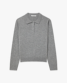 Tribeca Polo-Strickpullover Damen - Mittelgrau