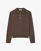 Tribeca Polo-Strickpullover Damen - Braun