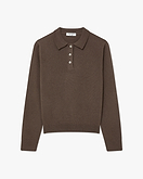 Tribeca Polo-Strickpullover Damen - Braun