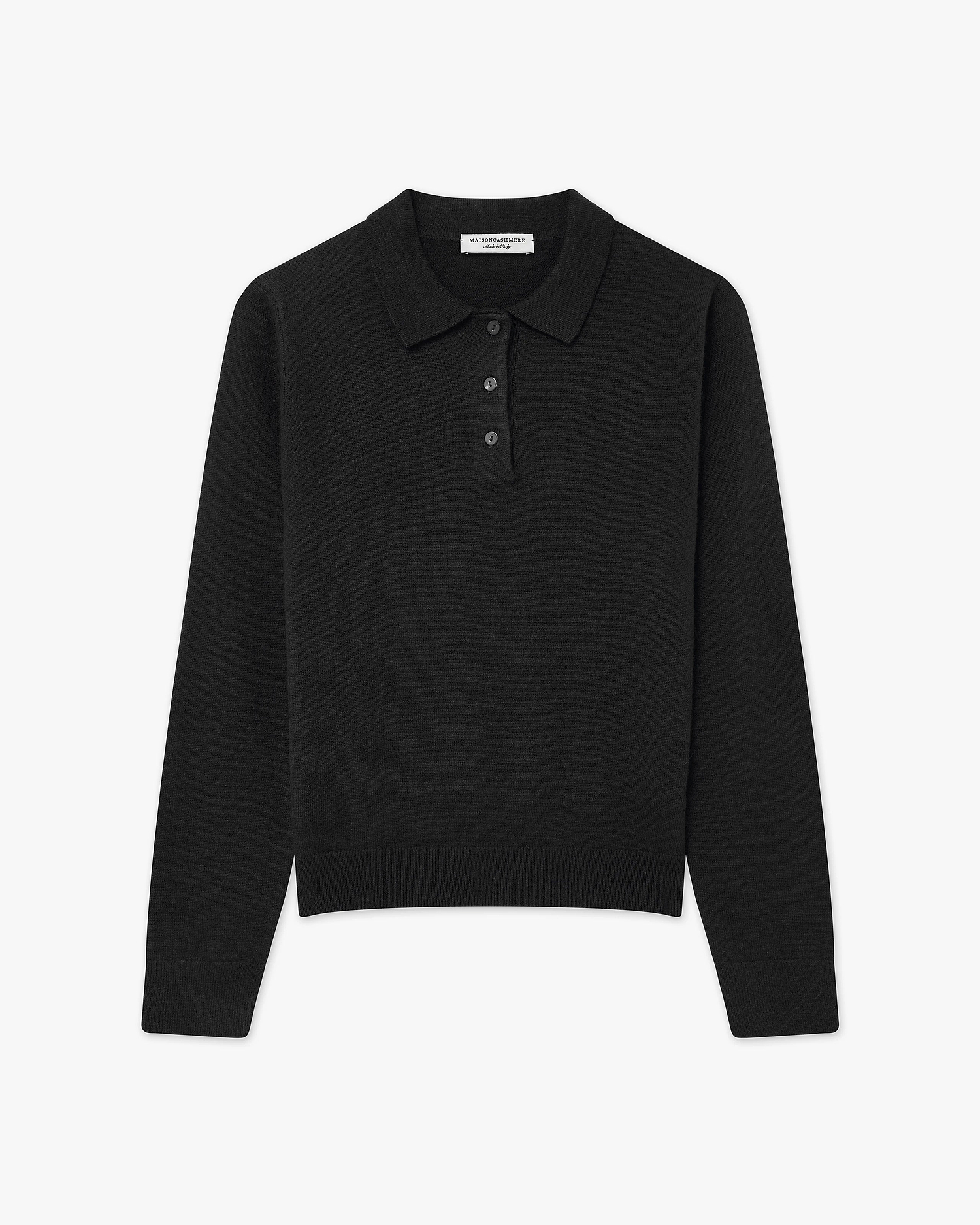 Women's Tribeca Polo Sweater - Black Cashmere