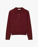 Tribeca Polo-Strickpullover Damen - Bordeaux