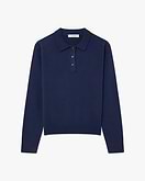 Tribeca Polo-Strickpullover Damen - Blau