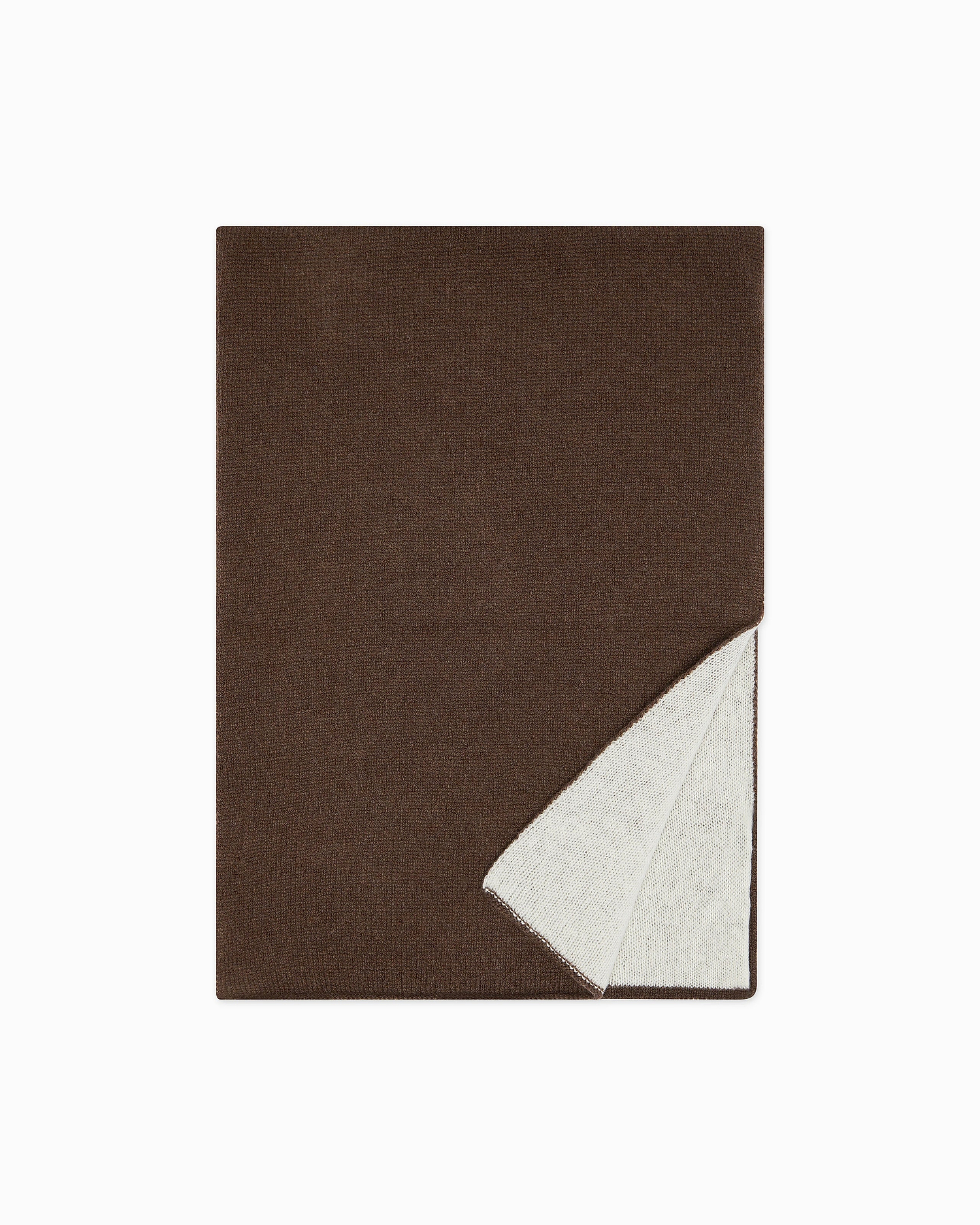 Women's Two-Tone Scarf - Brown Cashmere