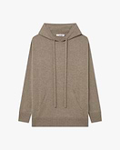 Velia Oversized Kapuzenpullover Damen - Taupe