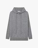 Velia Oversized Kapuzenpullover Damen - Mittelgrau