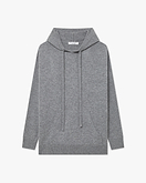 Velia Oversized Kapuzenpullover Damen - Mittelgrau