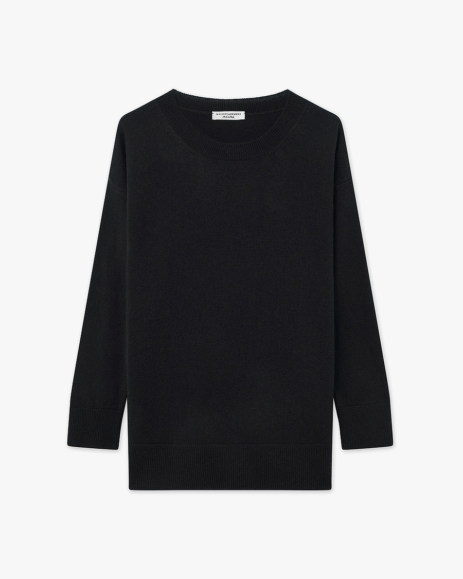 Velia Maxi Sweater - Black Cashmere