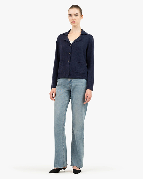 Siena Knit Blazer - Blue Merino / Cashmere