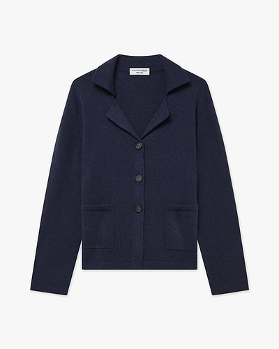 Siena Knit Blazer - Blue Merino / Cashmere
