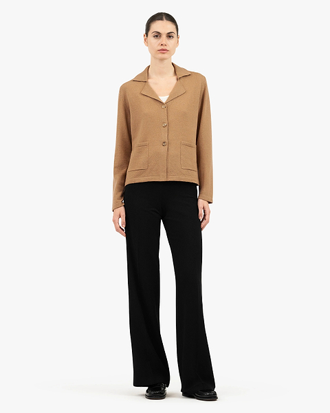 Siena Knit Blazer - Camel Merino / Cashmere