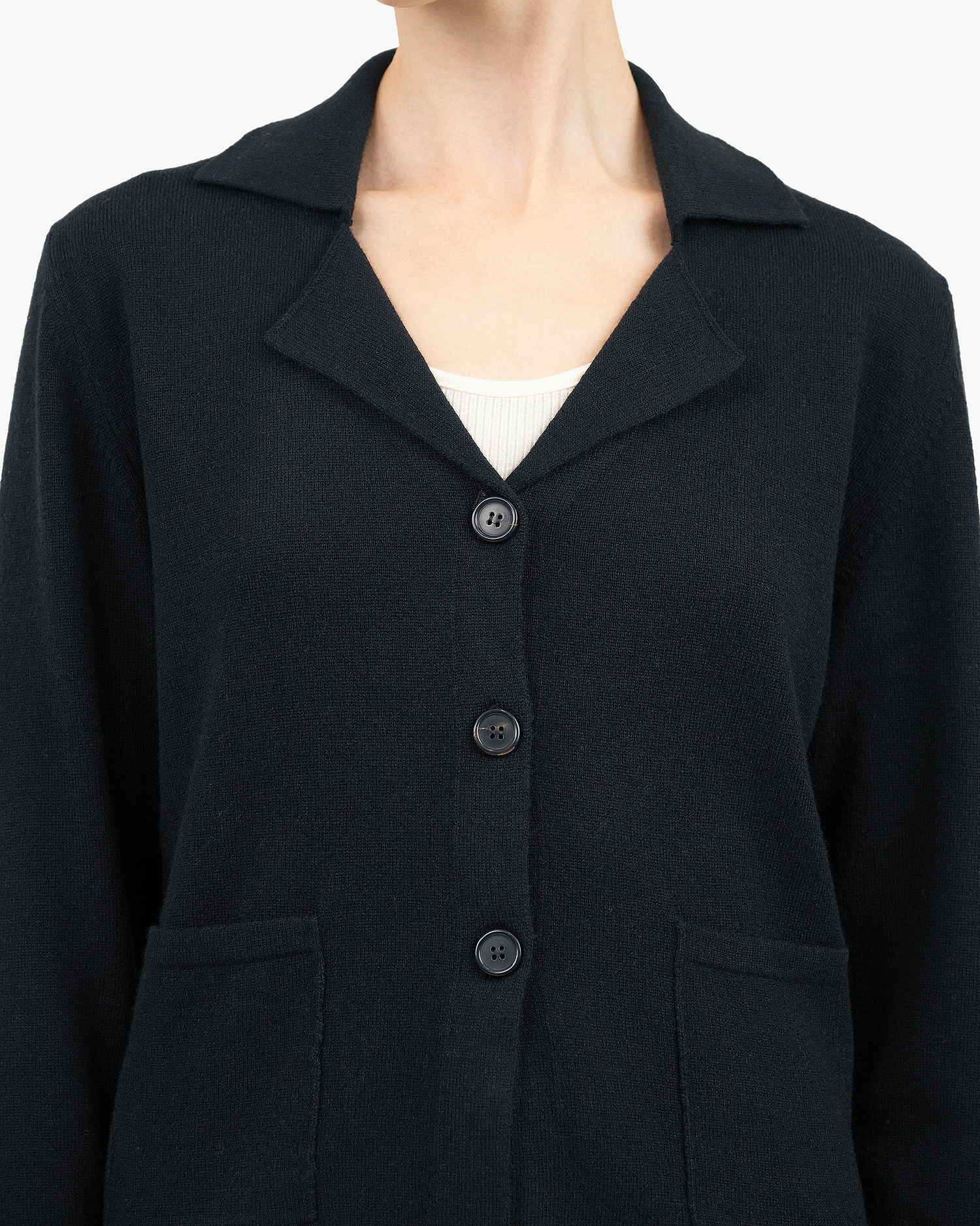 Siena Knit Blazer - Black Merino / Cashmere