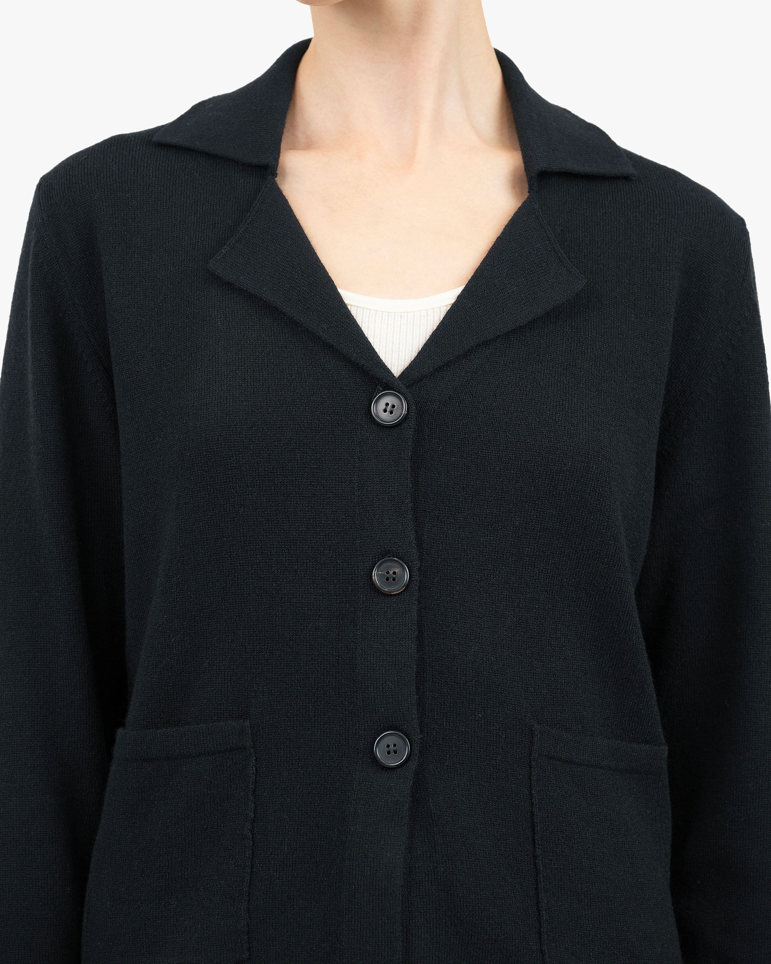 Siena Knit Blazer - Black Merino / Cashmere
