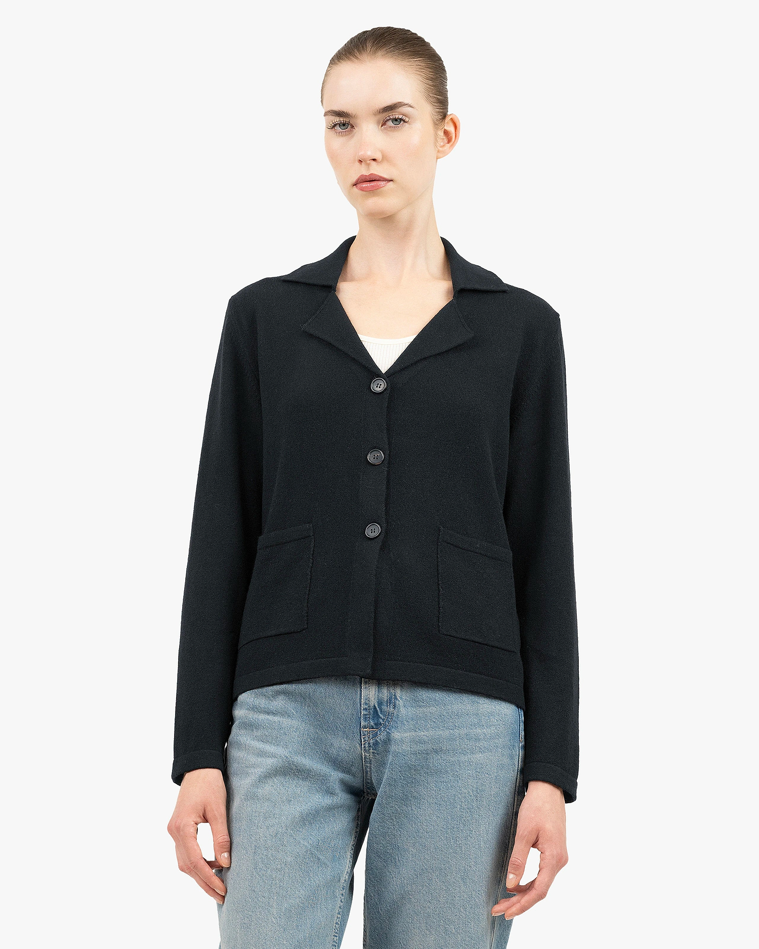 Siena Knit Blazer - Black Merino / Cashmere