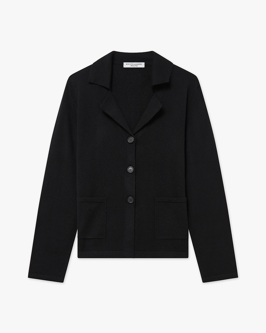 Siena Knit Blazer - Black Merino / Cashmere