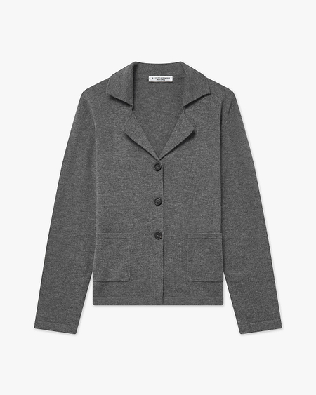 Siena Knit Blazer - Medium Grey Merino / Cashmere