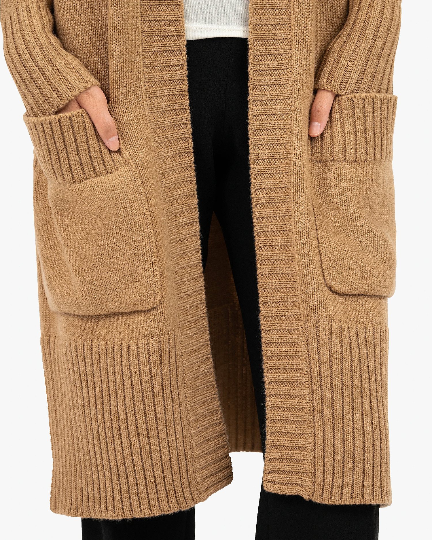 Dalmar Long Cardigan - Camel Merino / Cashmere