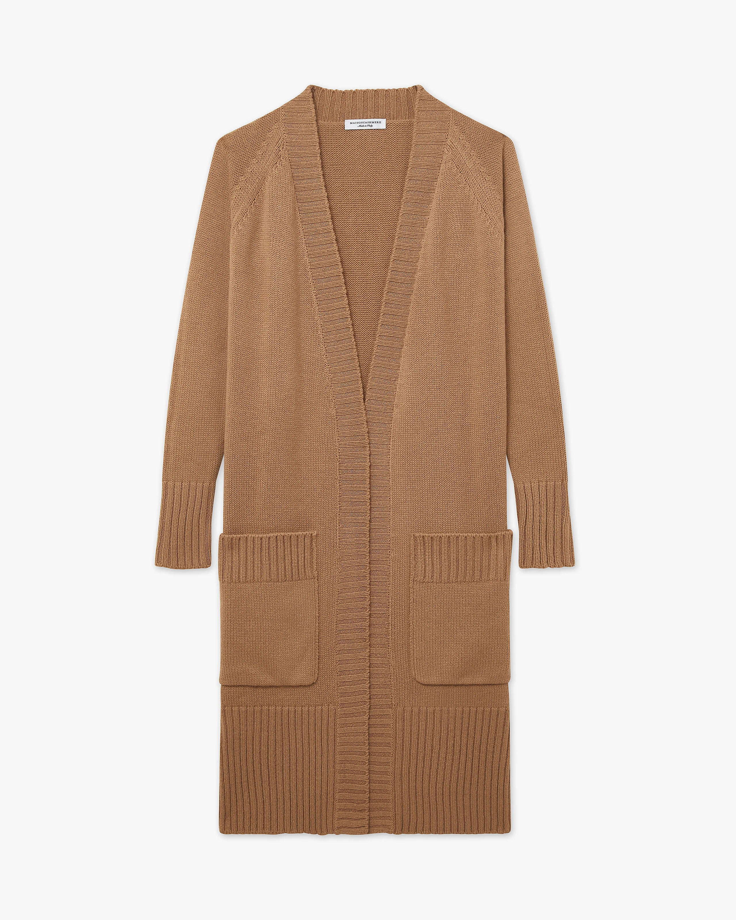 Dalmar Long Cardigan - Camel Merino / Cashmere