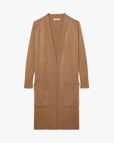 Dalmar Long Cardigan - Camel Merino / Cashmere