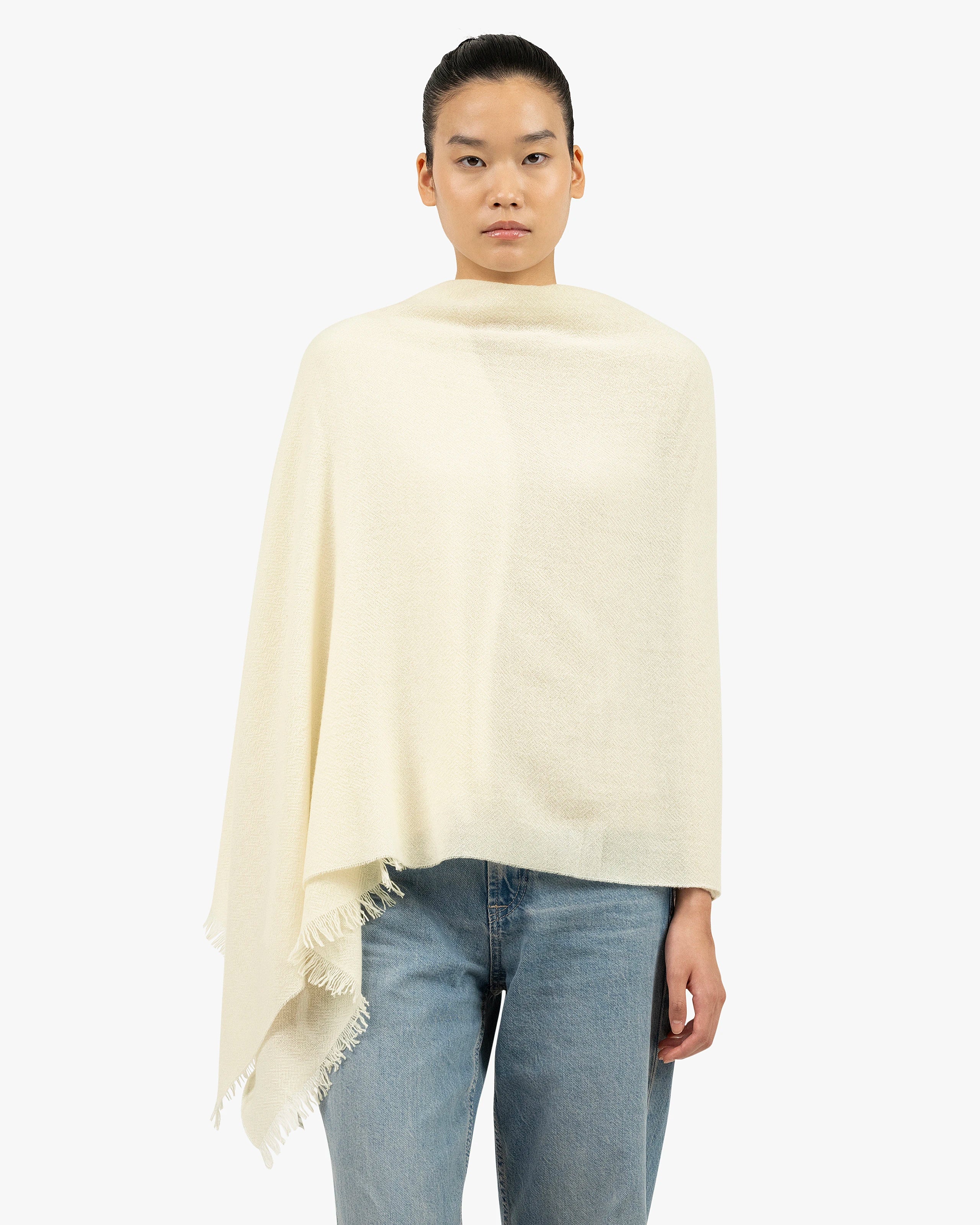 Bolgheri Wrap - White Cashmere