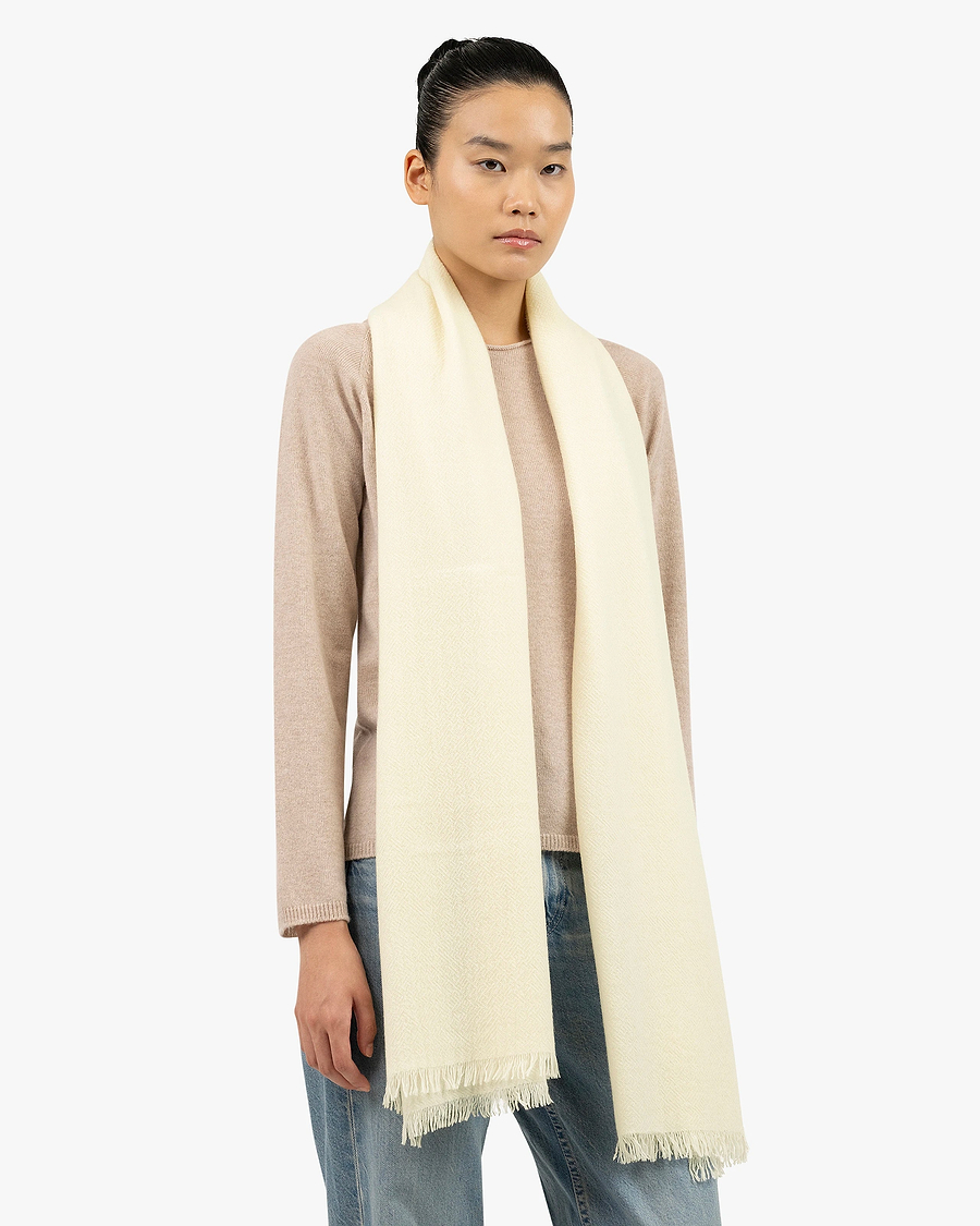 Bolgheri Wrap - White Cashmere