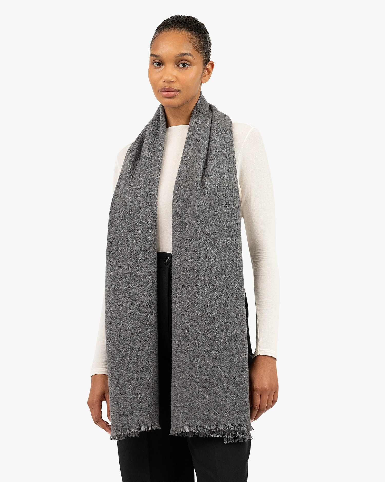 Bolgheri Wrap - Grey Cashmere