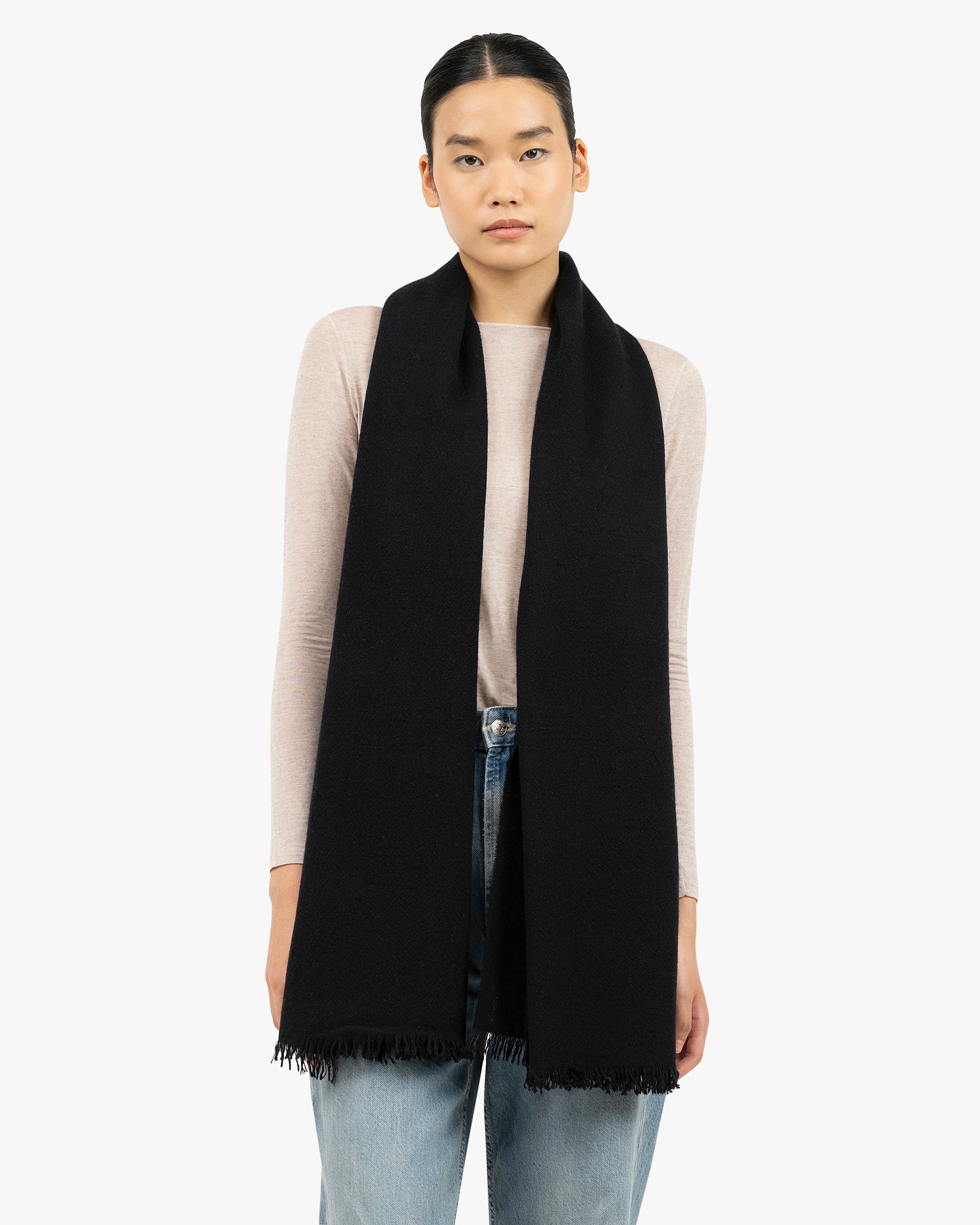 Bolgheri Wrap - Black Cashmere