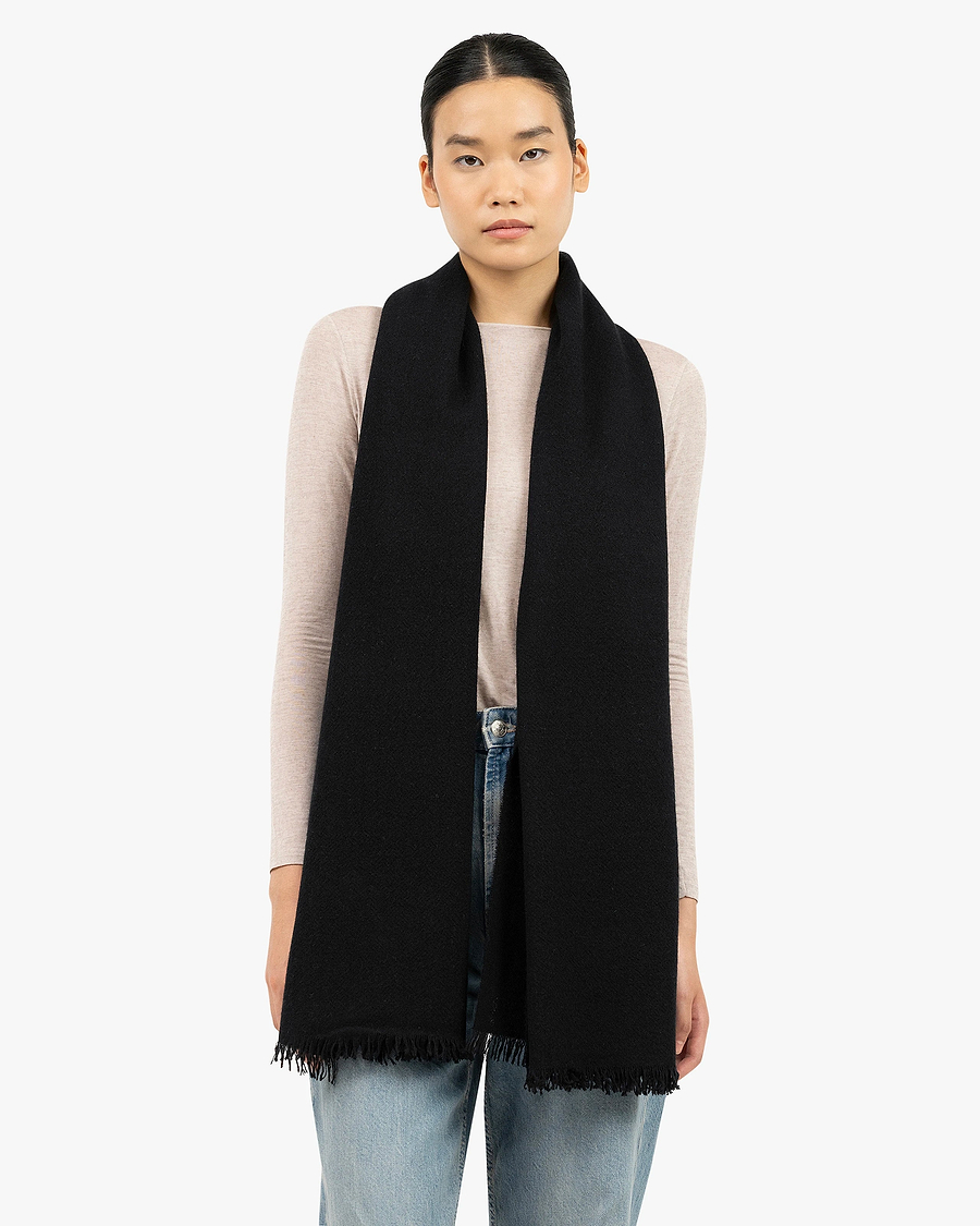 Bolgheri Wrap - Black Cashmere
