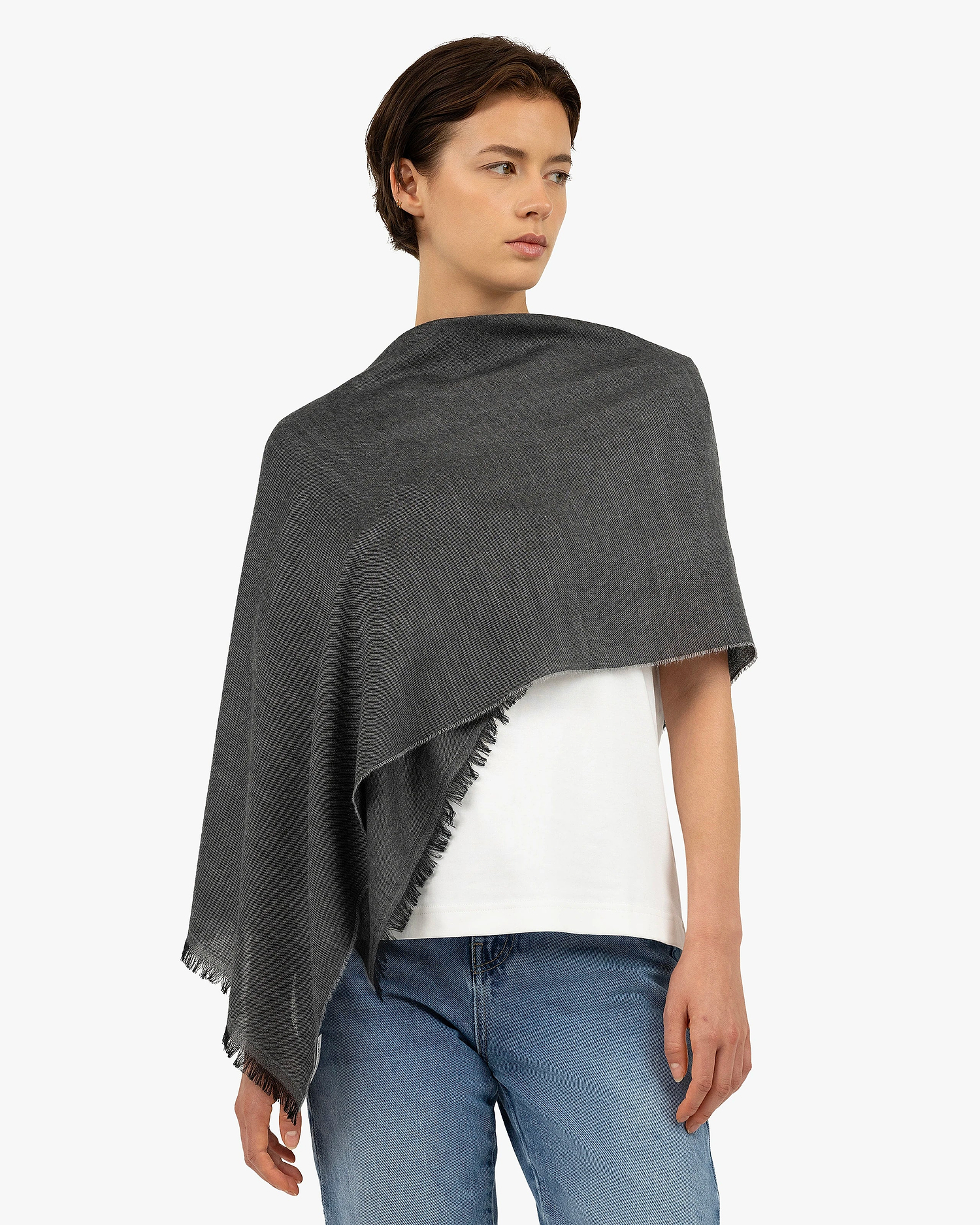 Positano Wrap - Grey Cashmere / Seta