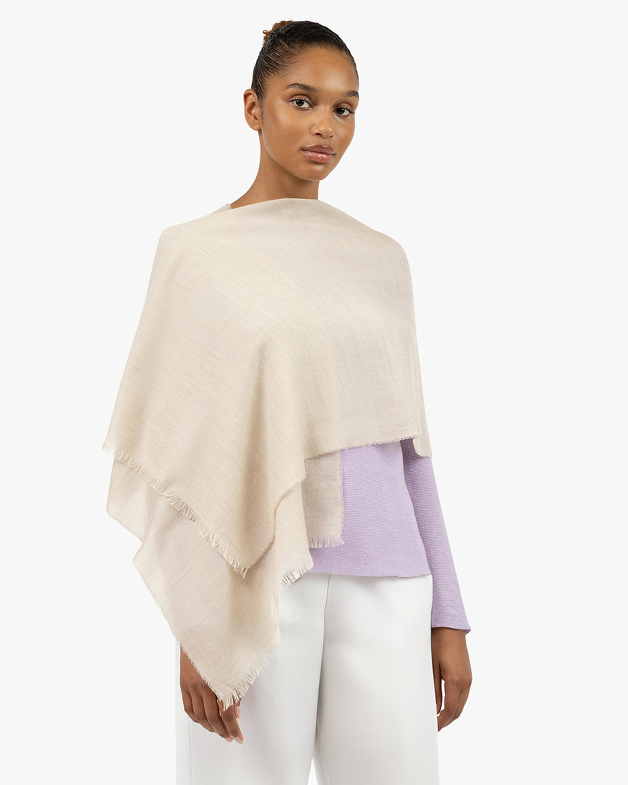 Positano Wrap - Beige Cashmere / Seta