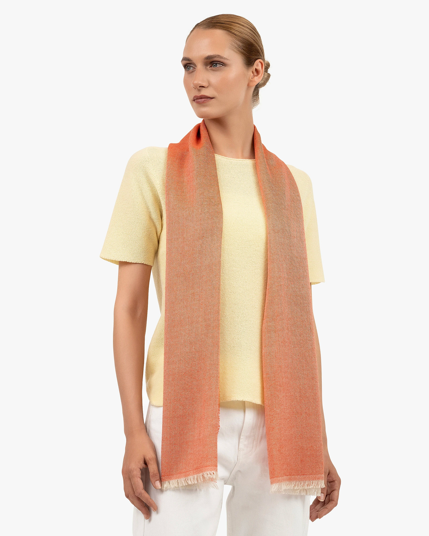 Positano Wrap - Orange Cashmere / Seta