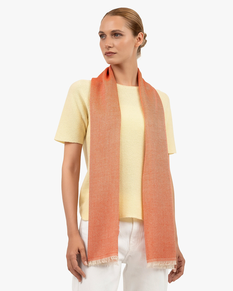 Positano Wrap - Orange Cashmere / Seta