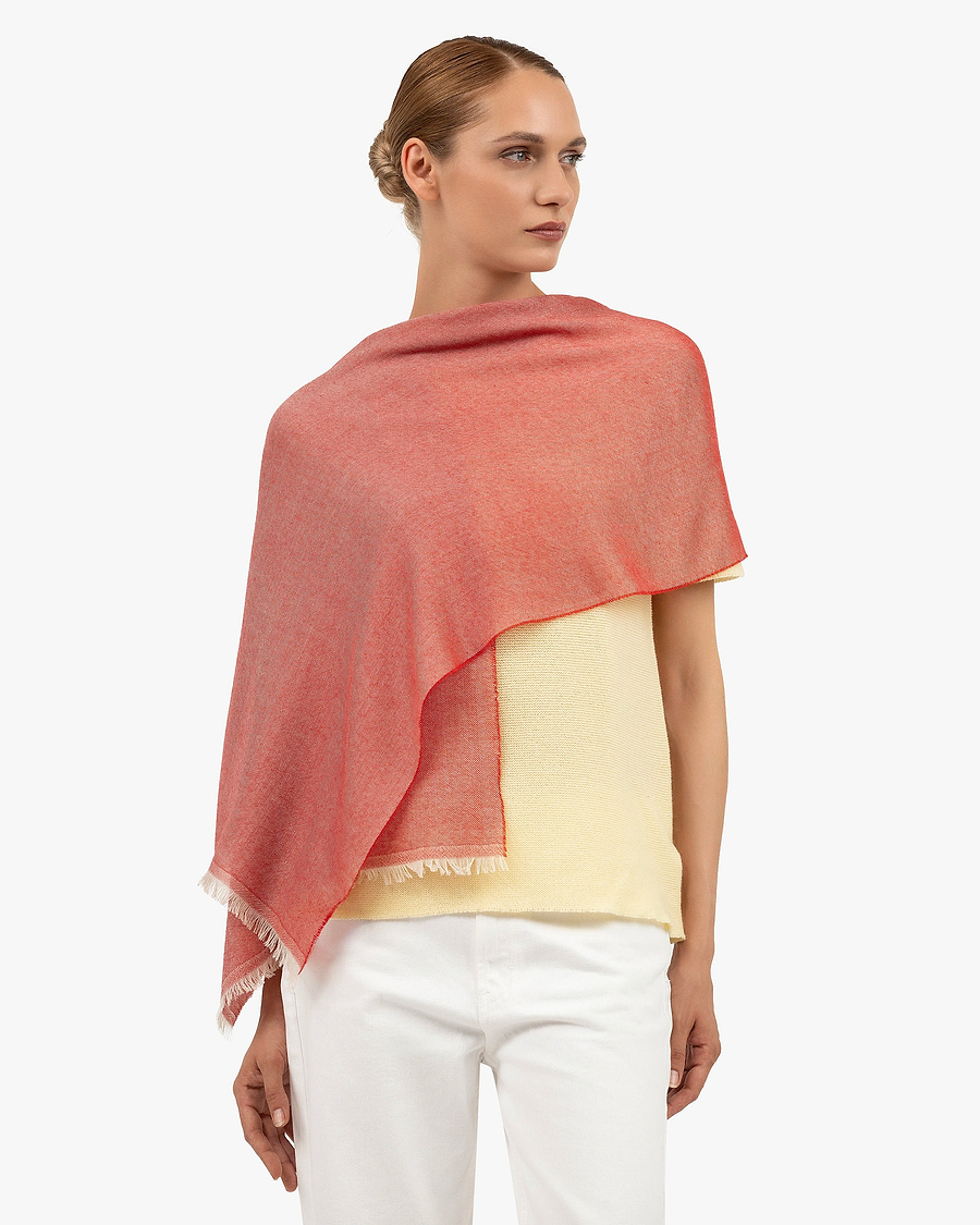 Positano Wrap - Red Cashmere / Seta