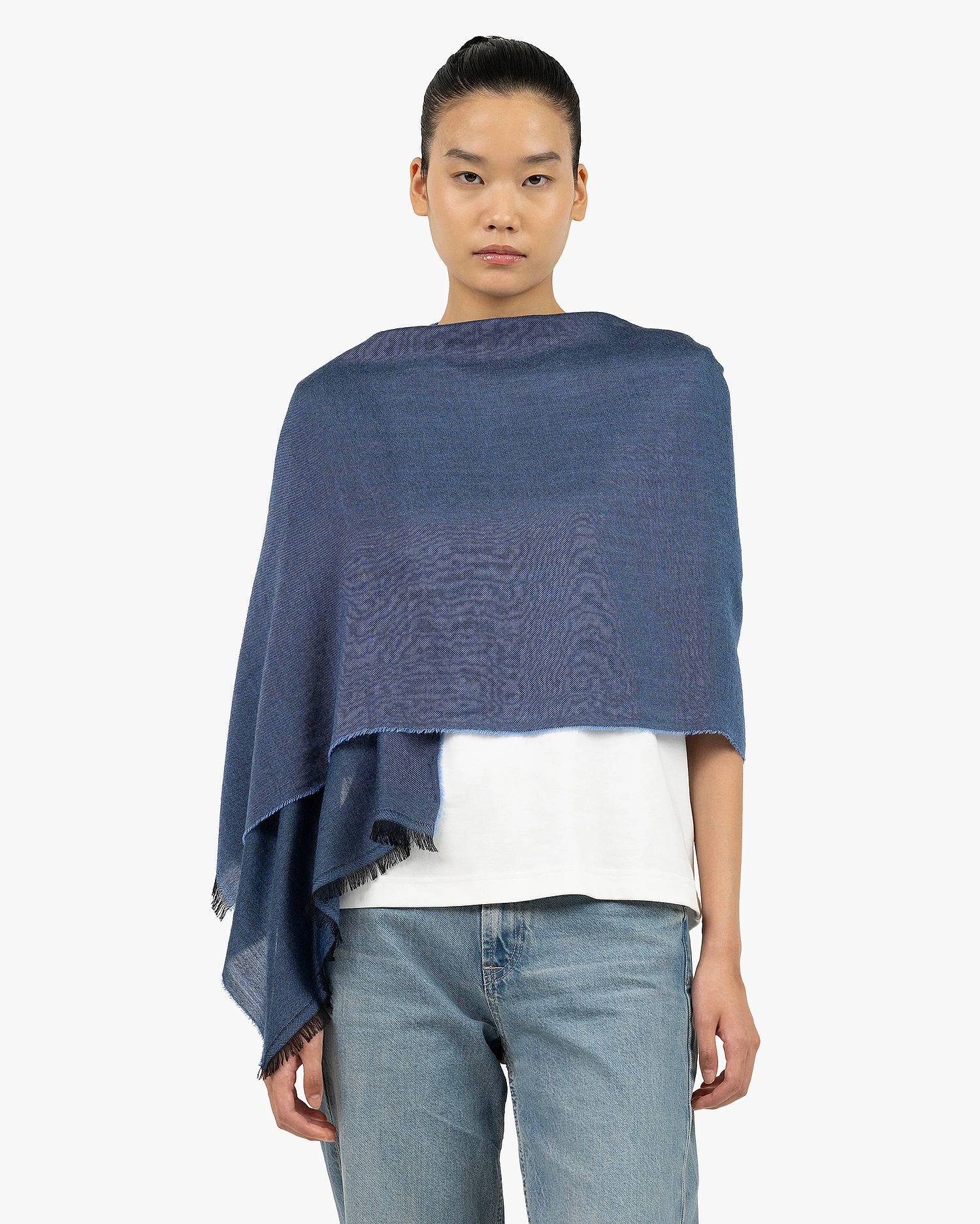 Positano Wrap - Blue Cashmere / Seta