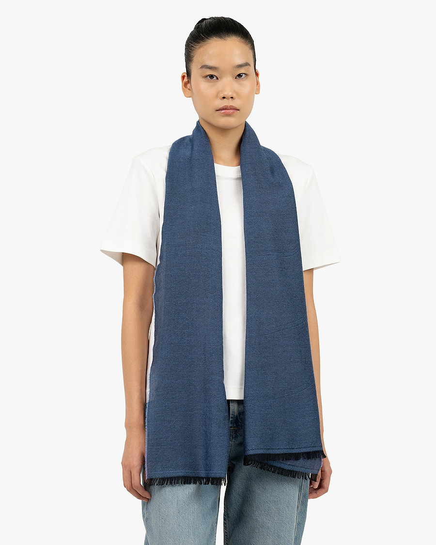 Positano Wrap - Blue Cashmere / Seta