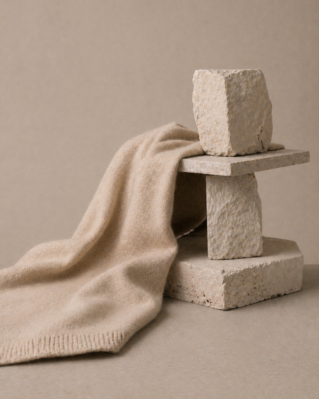 Men's Cashmere Knits - Beige