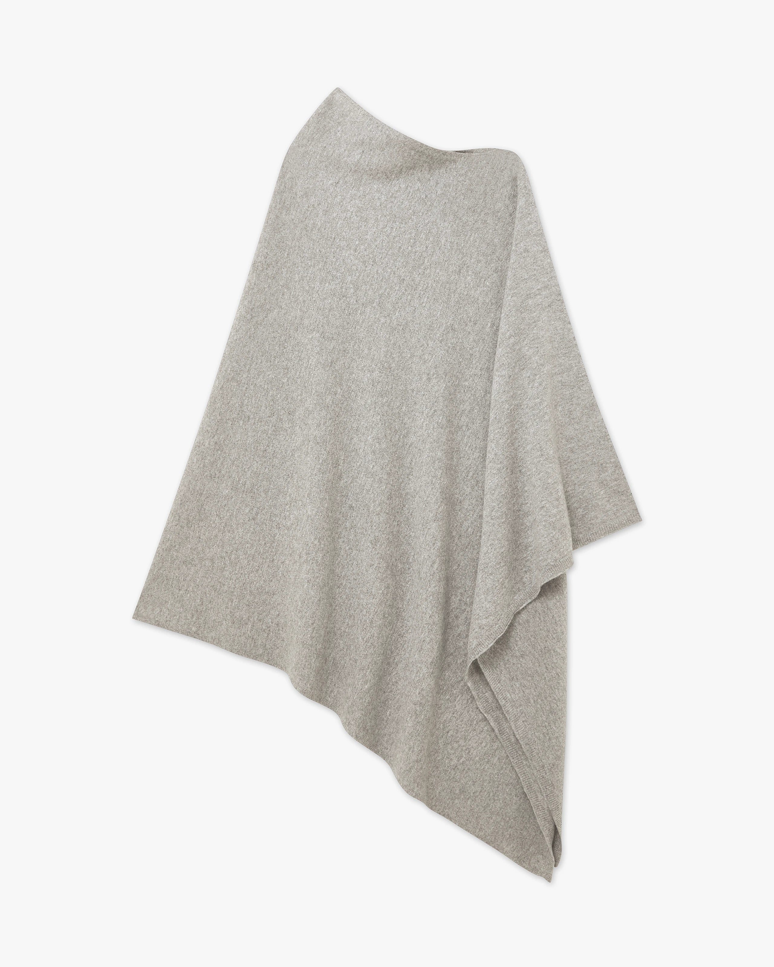 Mayfair Langer Poncho - Hellgrau - Archiv