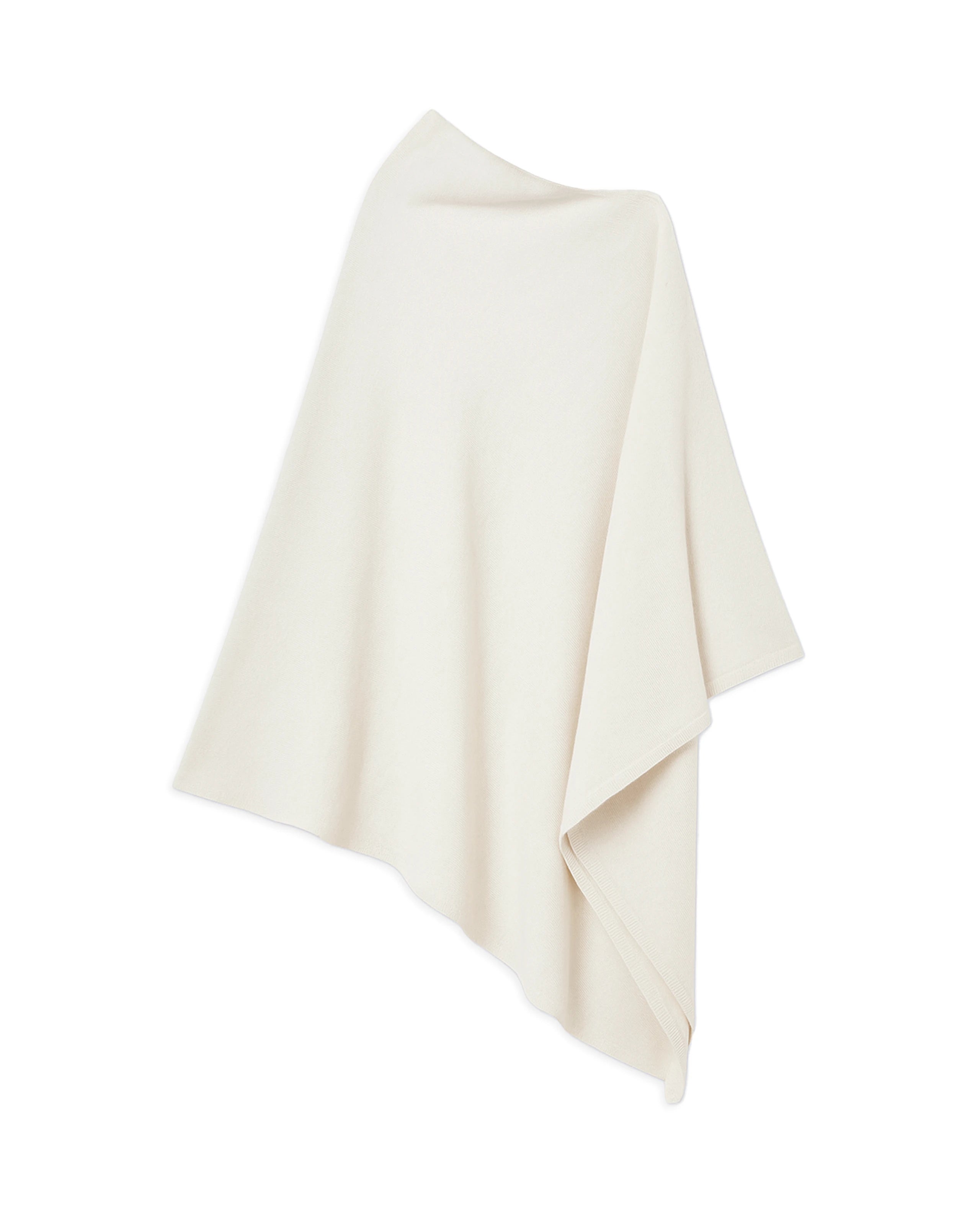 Mayfair Langer Poncho - Weiß - Archiv