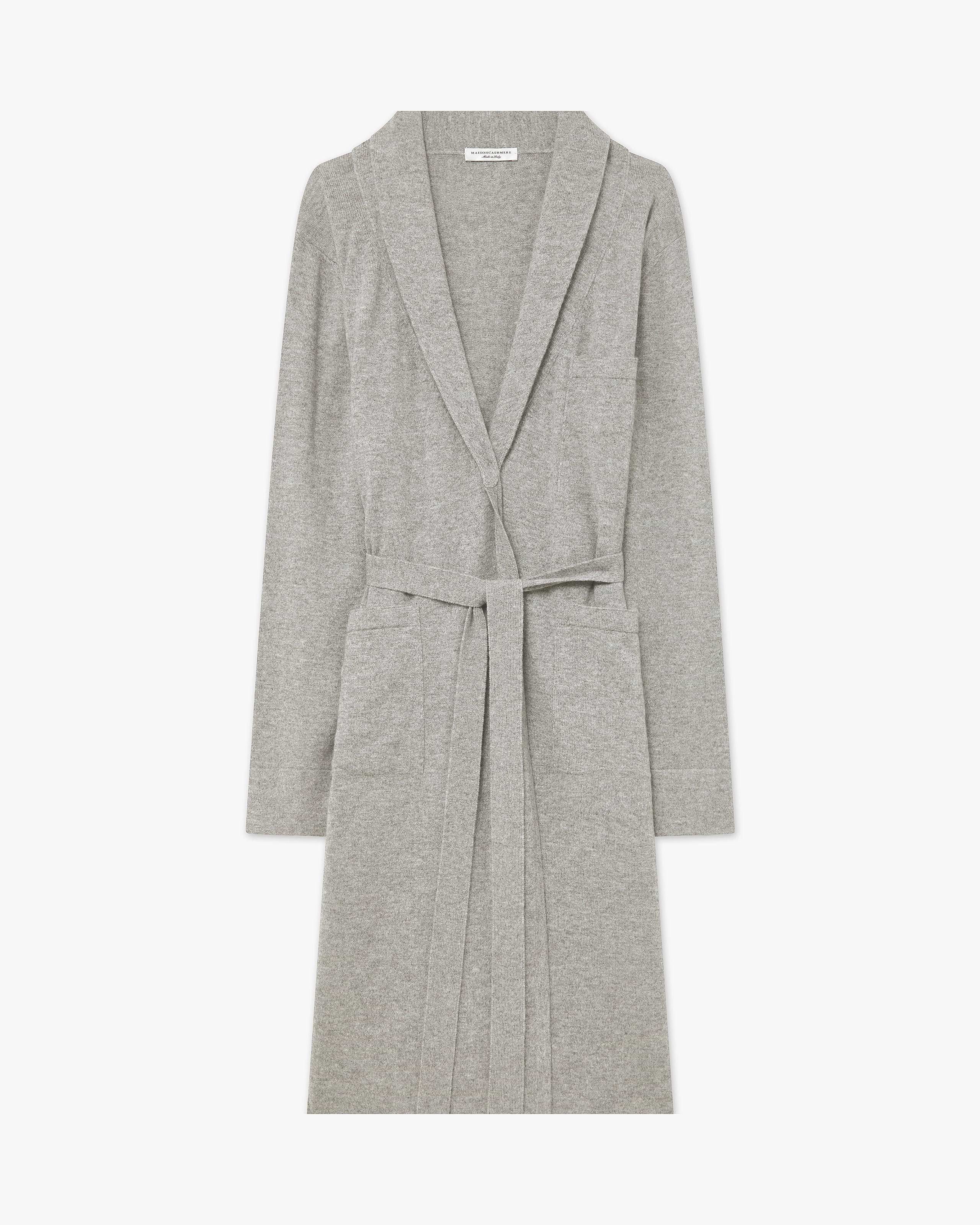 grey cashmere dressing gown White + Warren | Long Cashmere Robe | L