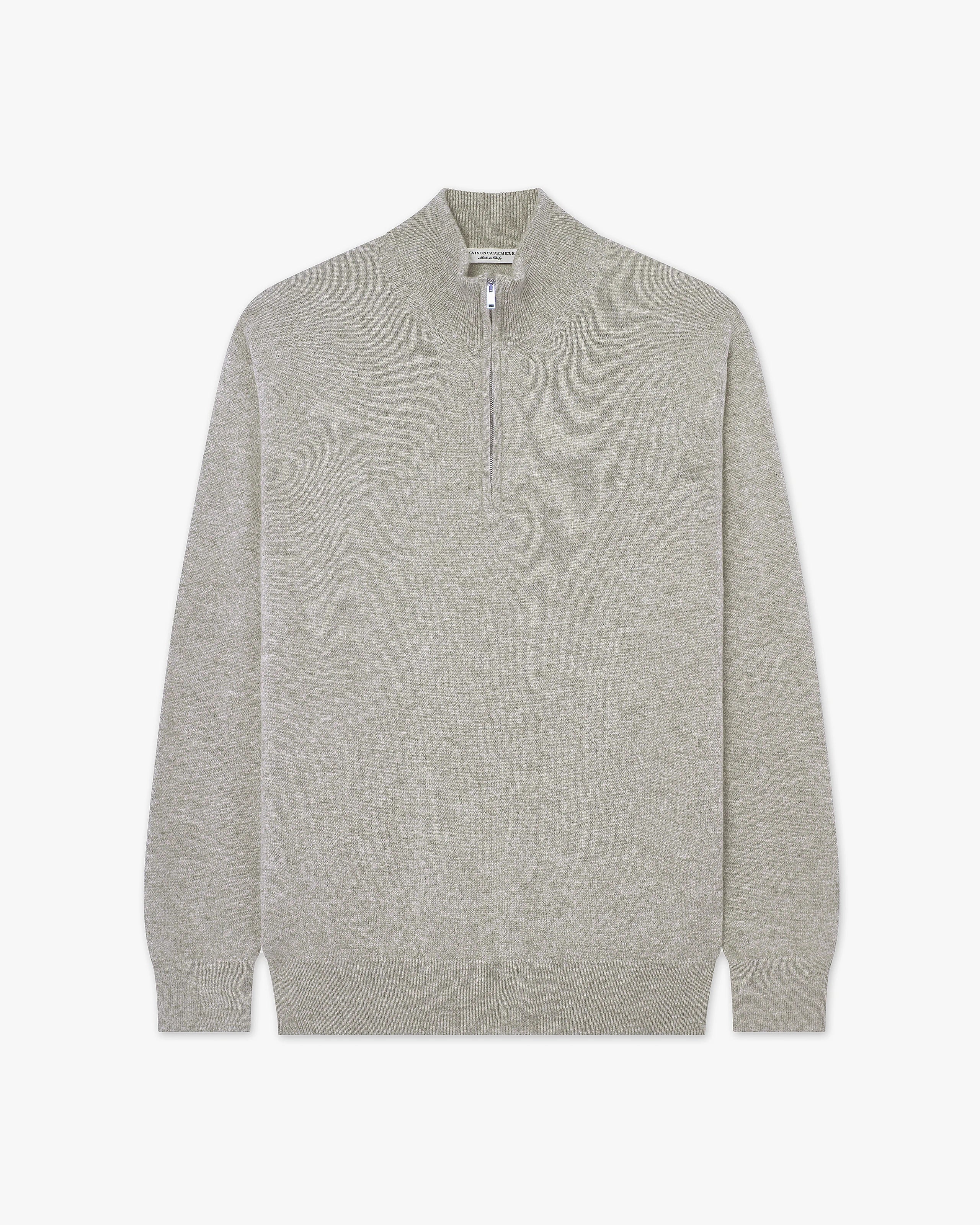 Maglia Lupetto Zip Classic Uomo - Grigio Chiaro - Archivio